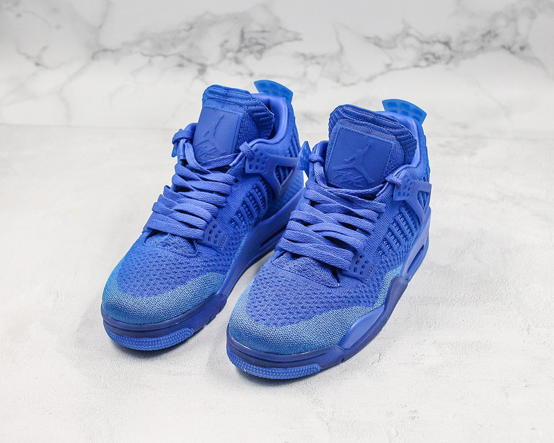Nike Air Jordan 4 Retro Flyknit Hyper Royal Blue Sneakers