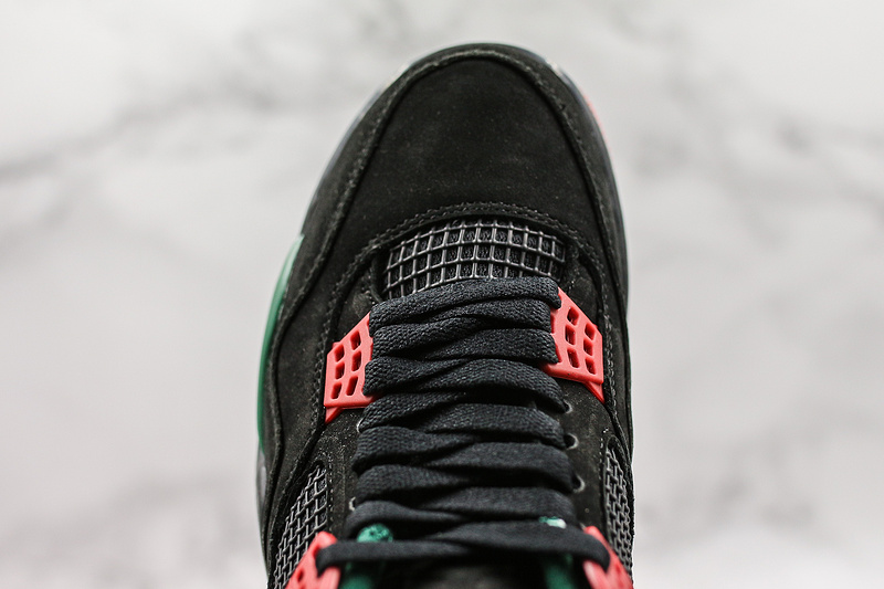 Nike Air Jordan 4 Retro Black Pine Green Sneakers