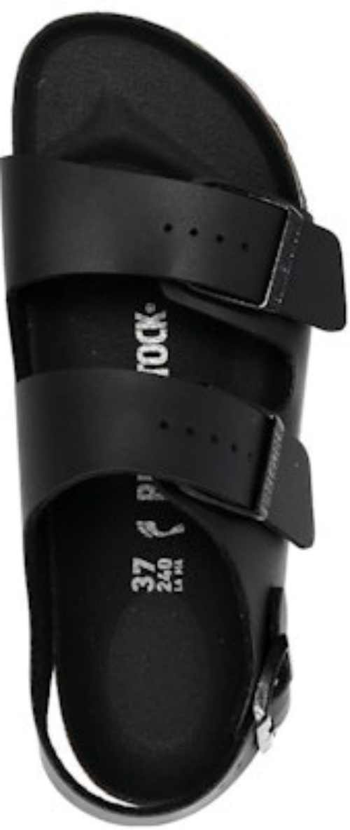 Birkenstock Arizona 1024998 Black Soft Footbed Leather Fashion Slippers