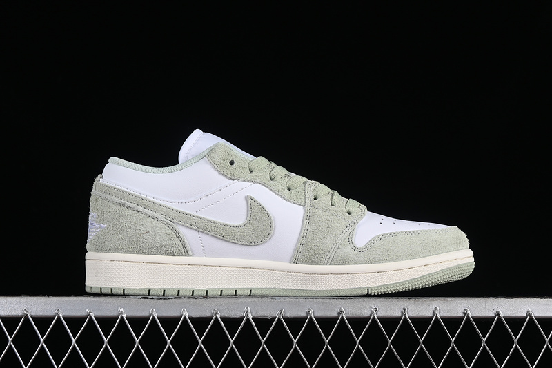 Nike Air Jordan 1 Low White Matcha Green Sneakers