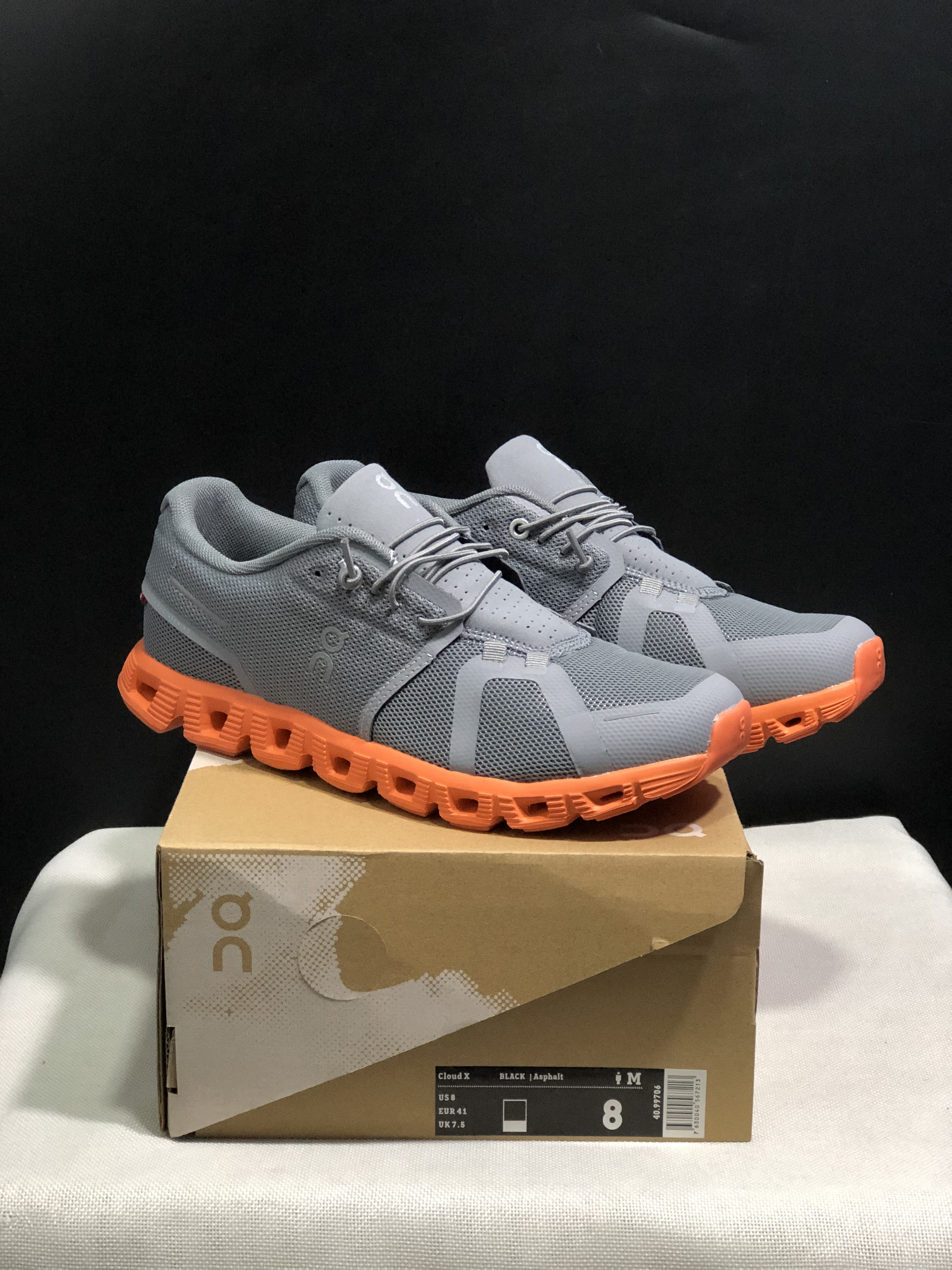 On Running Cloud 5 Lightweight Running Shoes Grey/Orange
