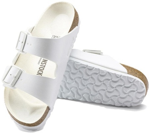 Birkenstock Arizona 1019046 Birko-Flor Narrow Fit White Fashion Slippers