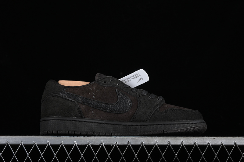Nike Air Jordan 1 Low OG Travis Scott Dark Mocha Velvet Black Sneakers