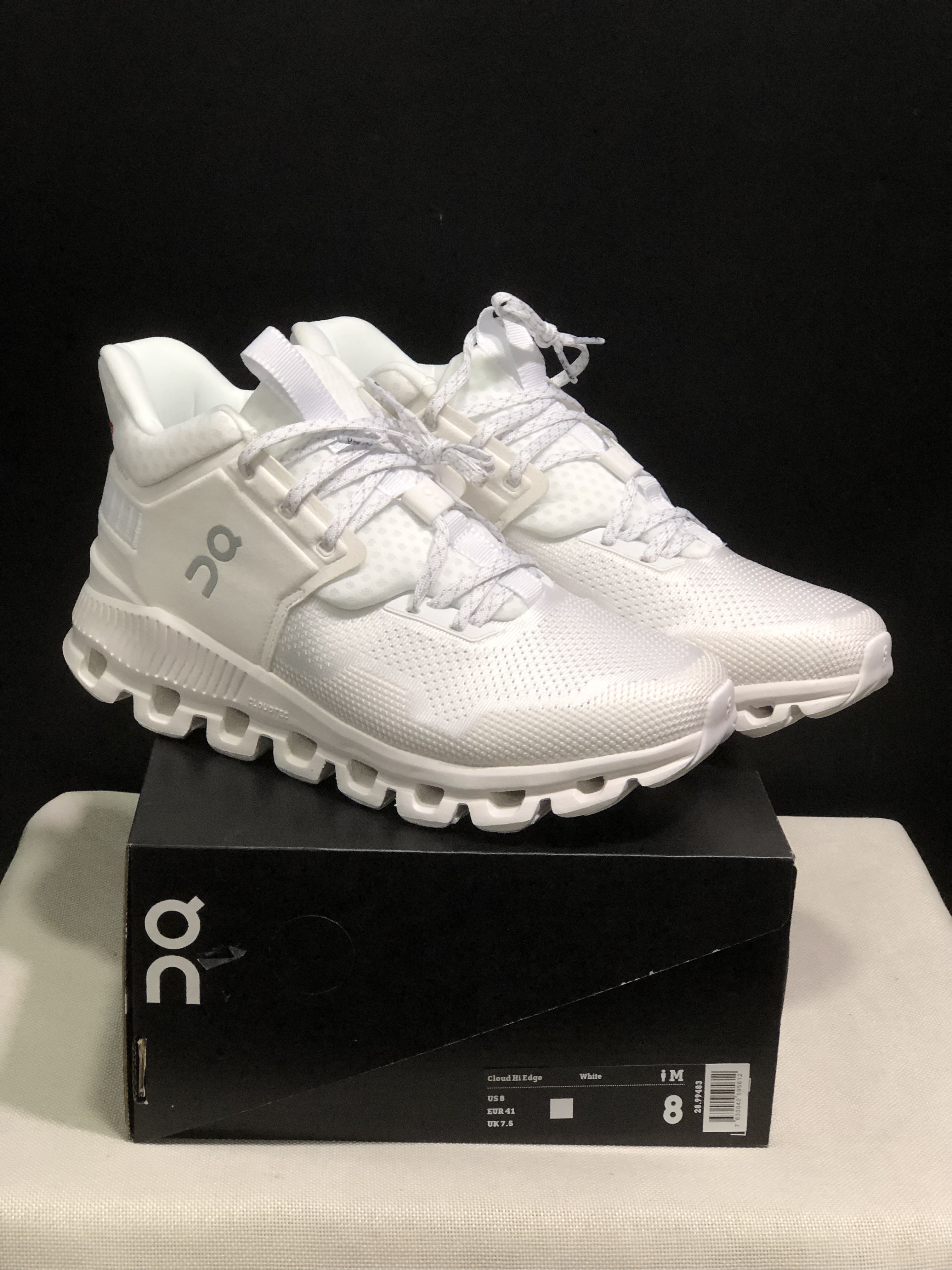 On Running Cloud Hi Edge Outdoor Training Running Shoes All White