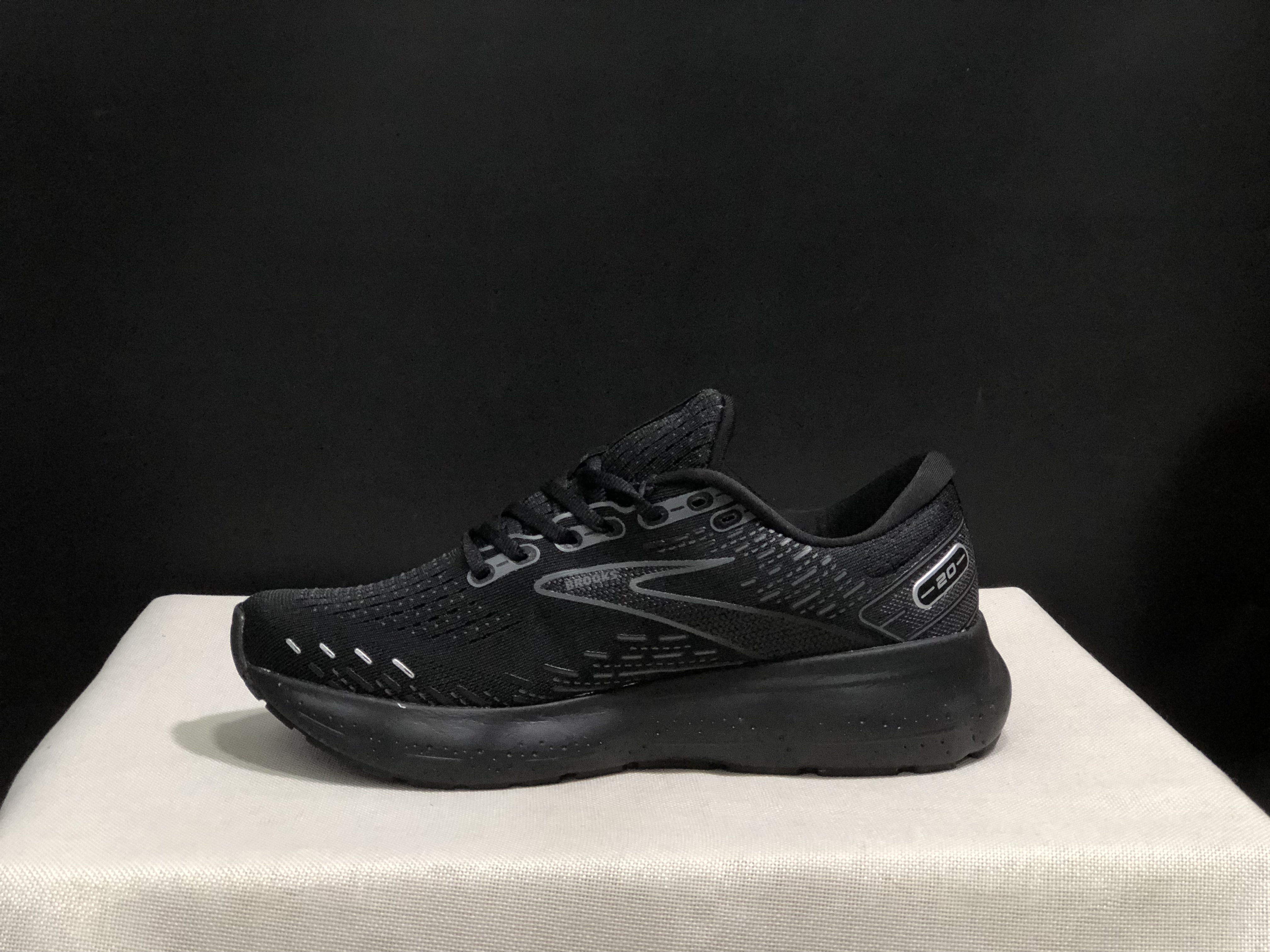 Brooks Glycerin GTS 20 Shock-absorbing Wear-resistant Running Shoes Black