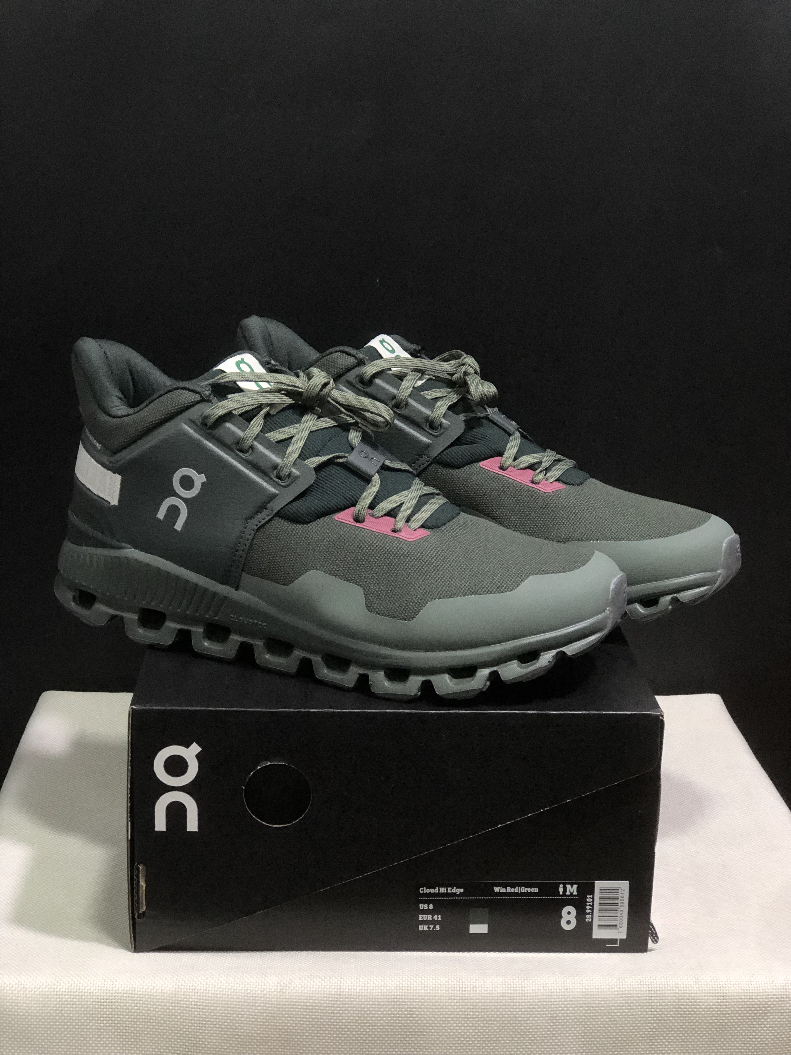 On Running Cloud Hi Edge Outdoor Training Running Shoes Dark Green