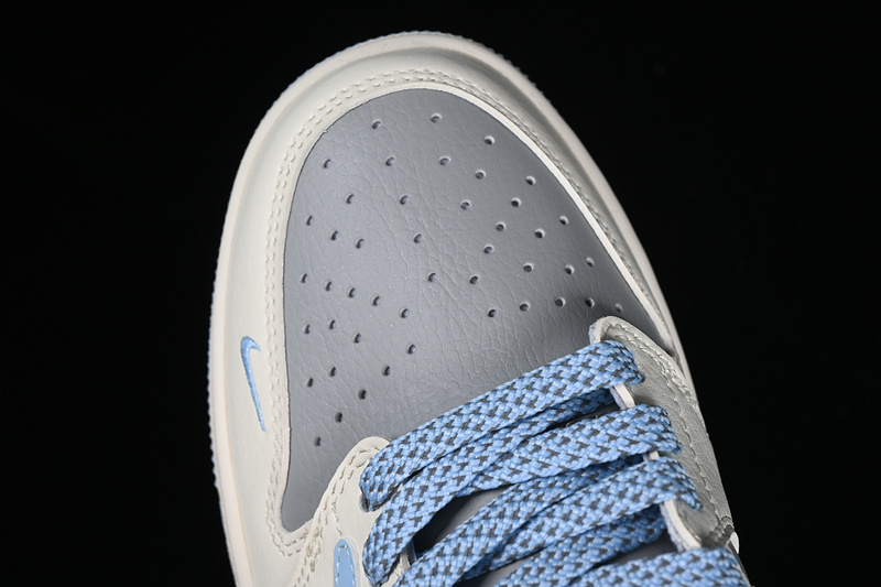 Nike Air Jordan 1 Low Travis Scott Fragment Design BAPE Grey White Blue Sneakers