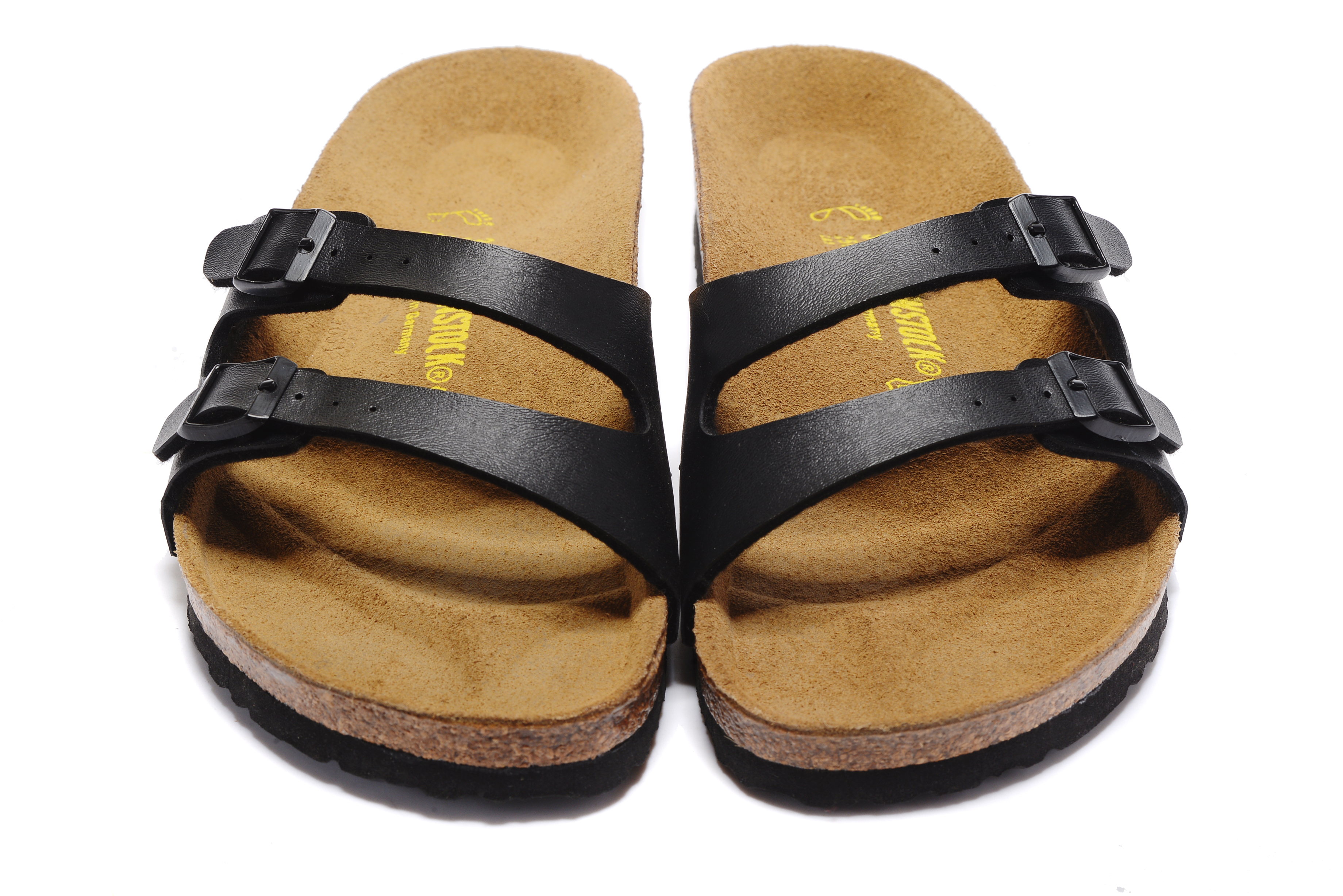 Birkenstock Black Thin Belt Double Buckle Matte Leather Summer Sandals