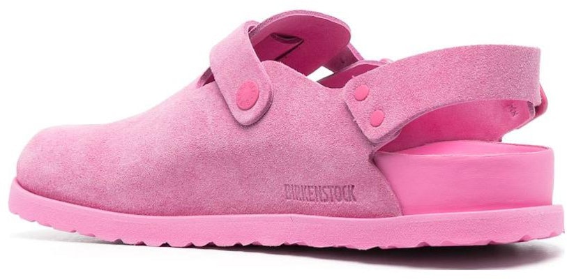 Birkenstock Boston Pink Suede Soft Footbed 1025928 Covered Toe Slippers