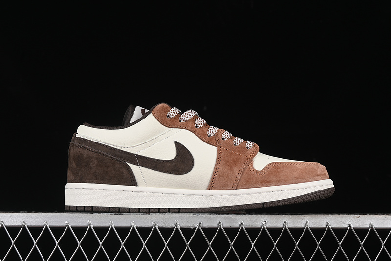 Nike Air Jordan 1 Low Black Myth Game White Brown Sneakers