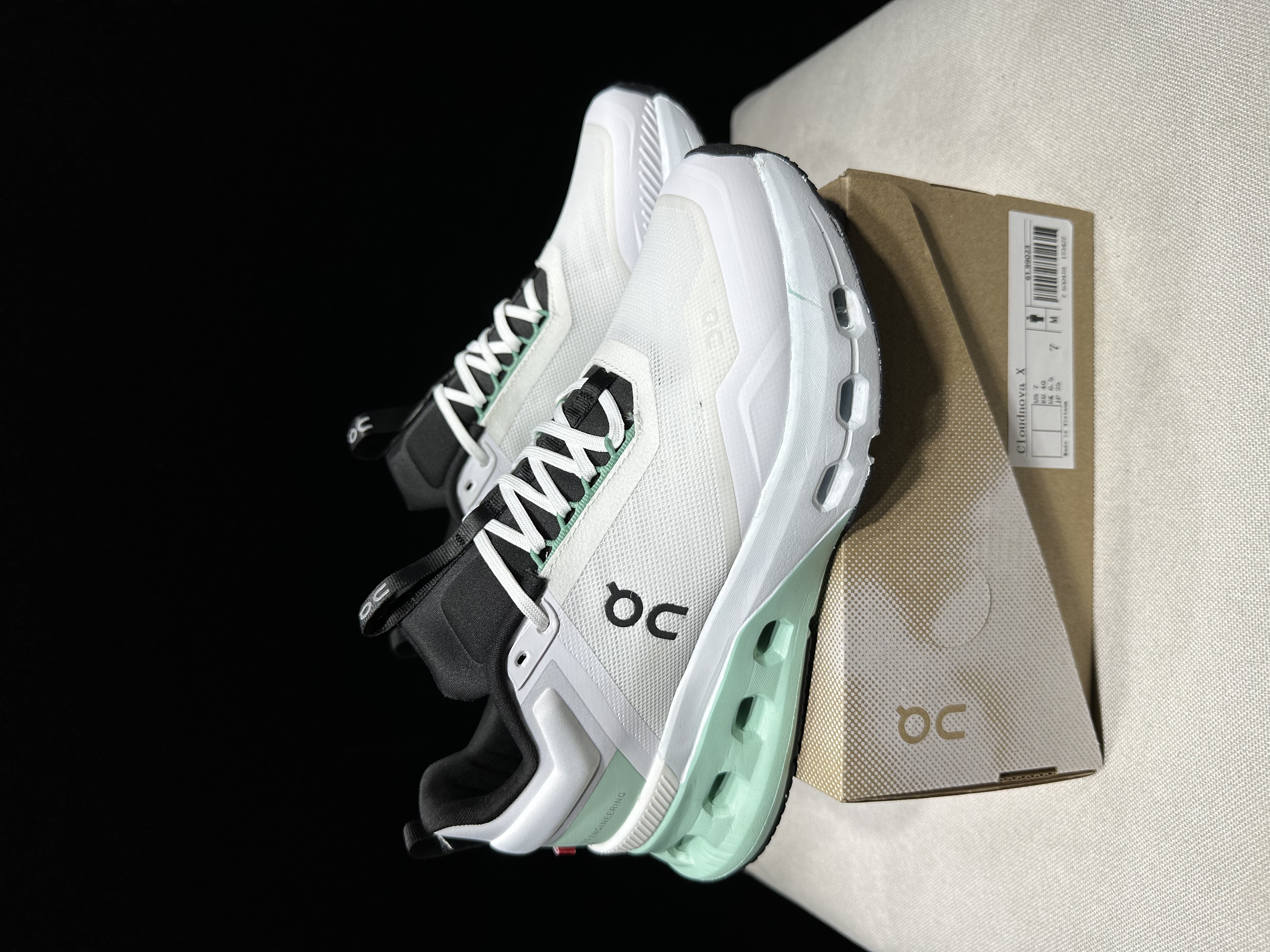 On Running Cloudnova X Comfortable Anti-Slip Running Shoes White/Tiffany Blue