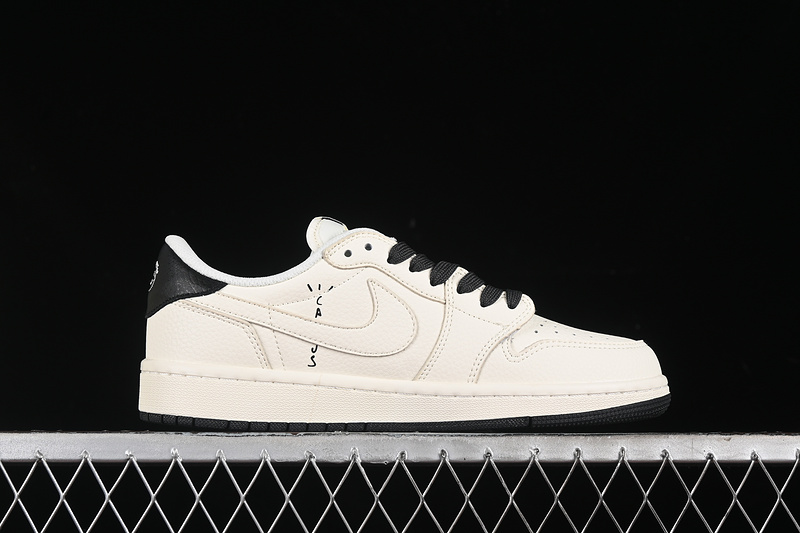 Travis Scott Fragment Design Nike Air Jordan 1 Low The North Face OG SP Black White Sneakers