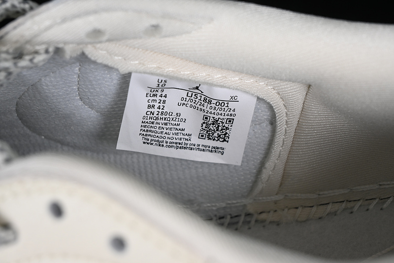 Nike Air Jordan 1 Low OG SP Travis Scott Fragment Design Supreme Grey White Blue Sneakers