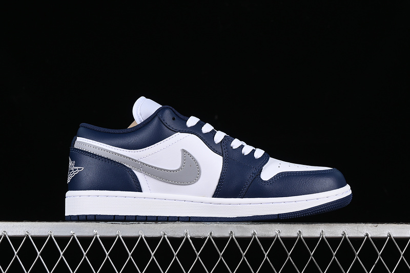 Nike Air Jordan 1 Low Grey Label White Midnight Navy Sneakers