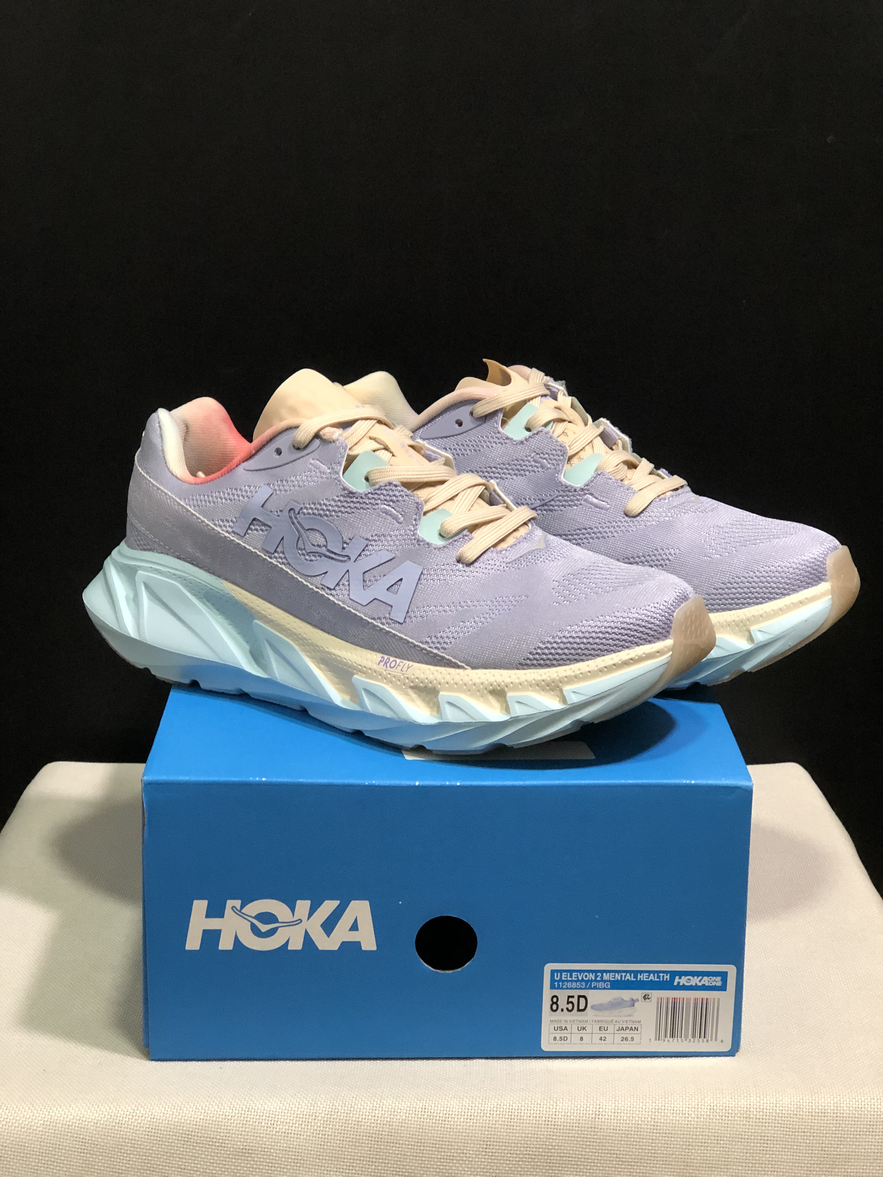 Hoka One One Elevon 2 Anti-slip Wear-resistant Running Shoes Sneakers Light Purple