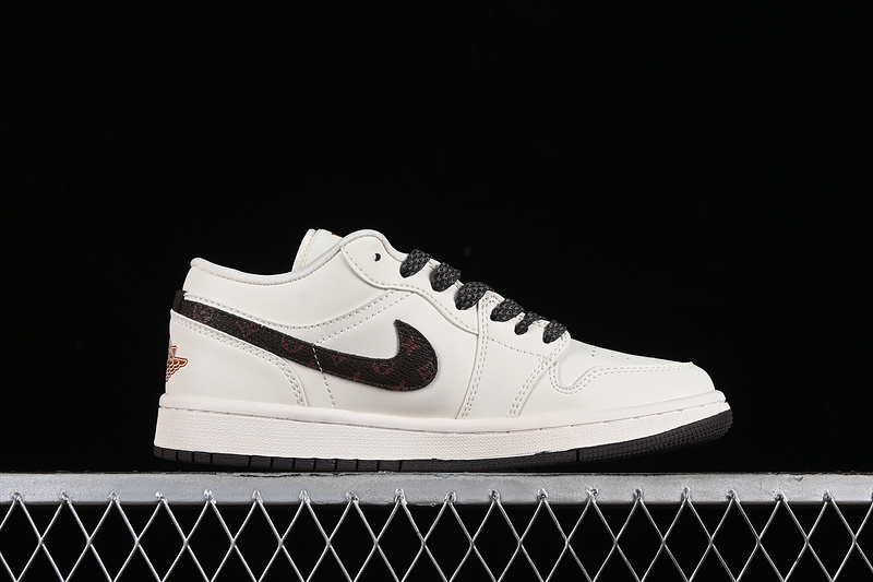 Nike Air Jordan 1 Low LV Brown Label White Sneakers