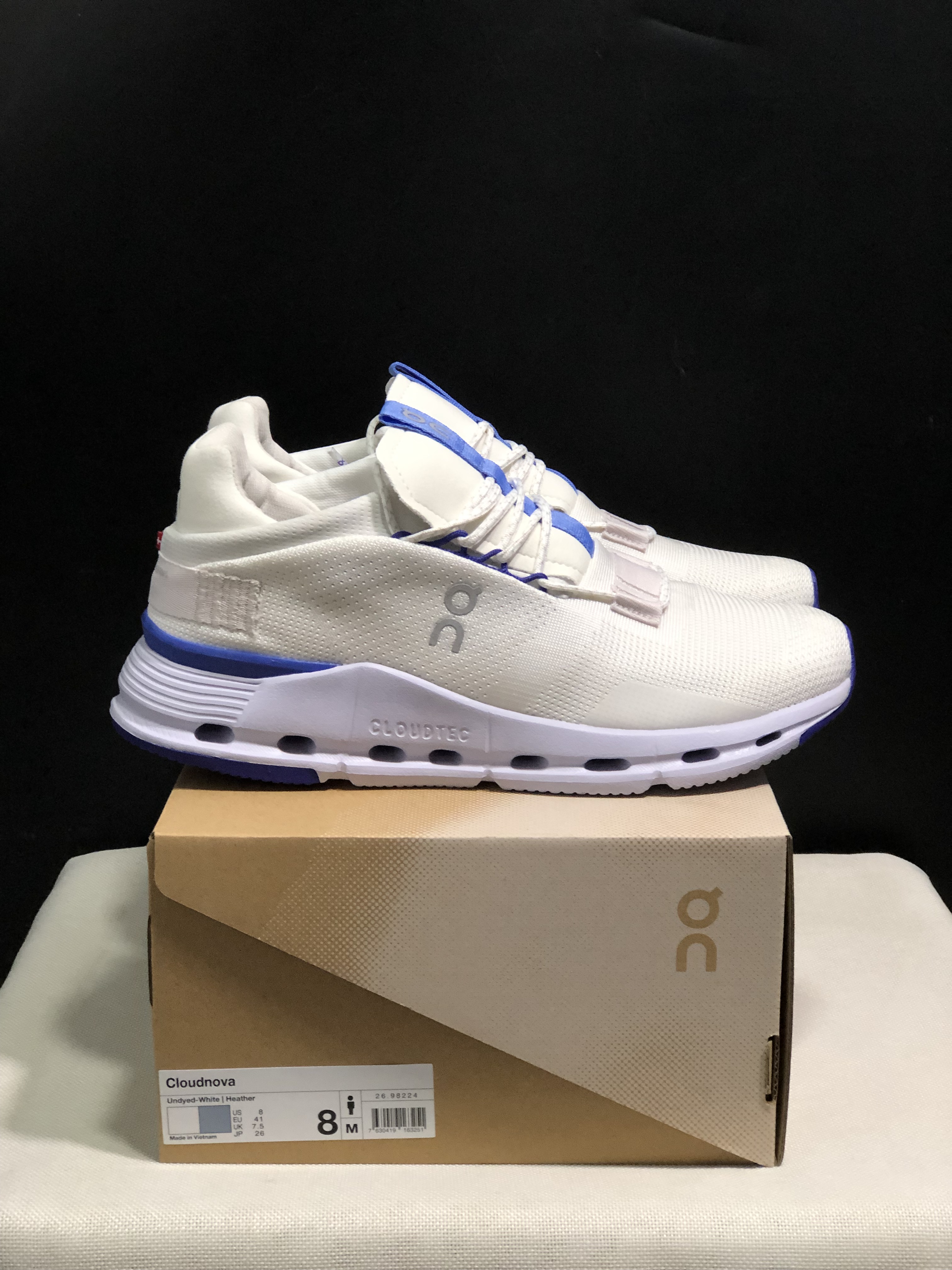 On Running Cloudnova Lightweight Sports Casual Shoes Undyed-White/Heather