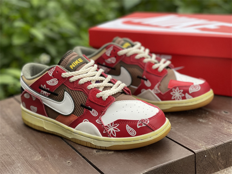 Nike Dunk Low Scrap Archeo Brown Red Sneakers