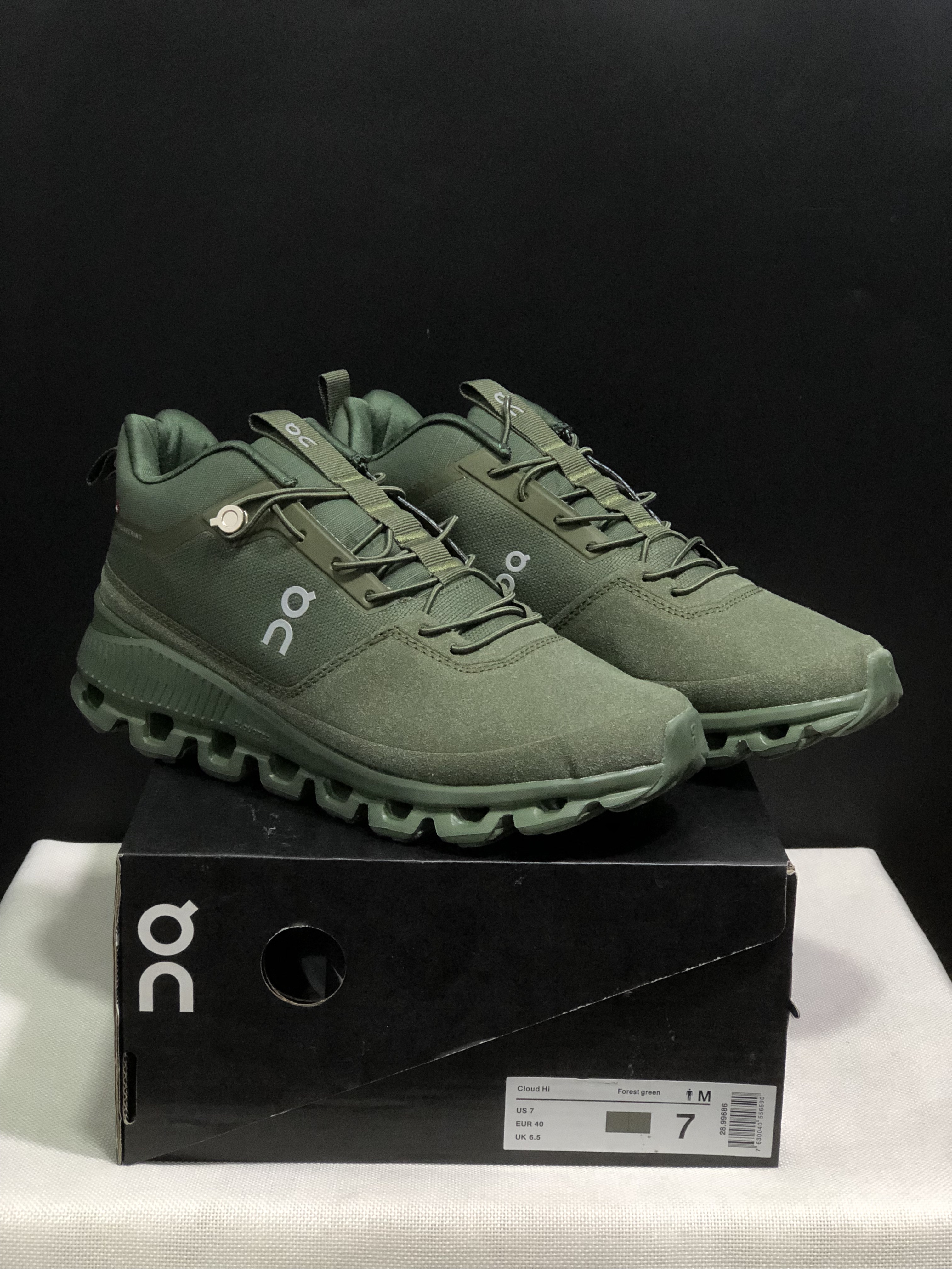 On Running Cloud Hi Edge Outdoor Training Running Shoes Forest Green