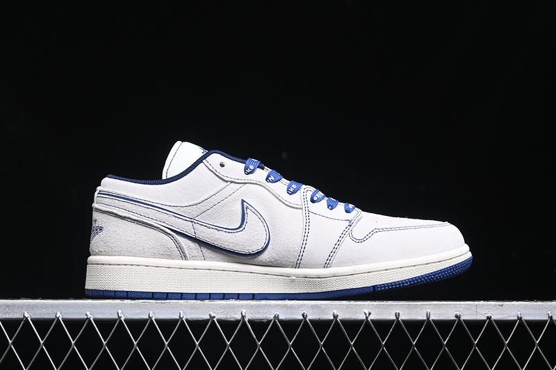 Nike Air Jordan 1 Retro Low Blue White Sneakers