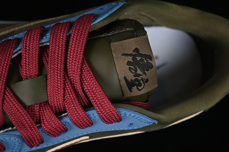 Nike Air Jordan 1 Low OG SP Travis Scott Fragment Design Blue Green Gold Red Sneakers