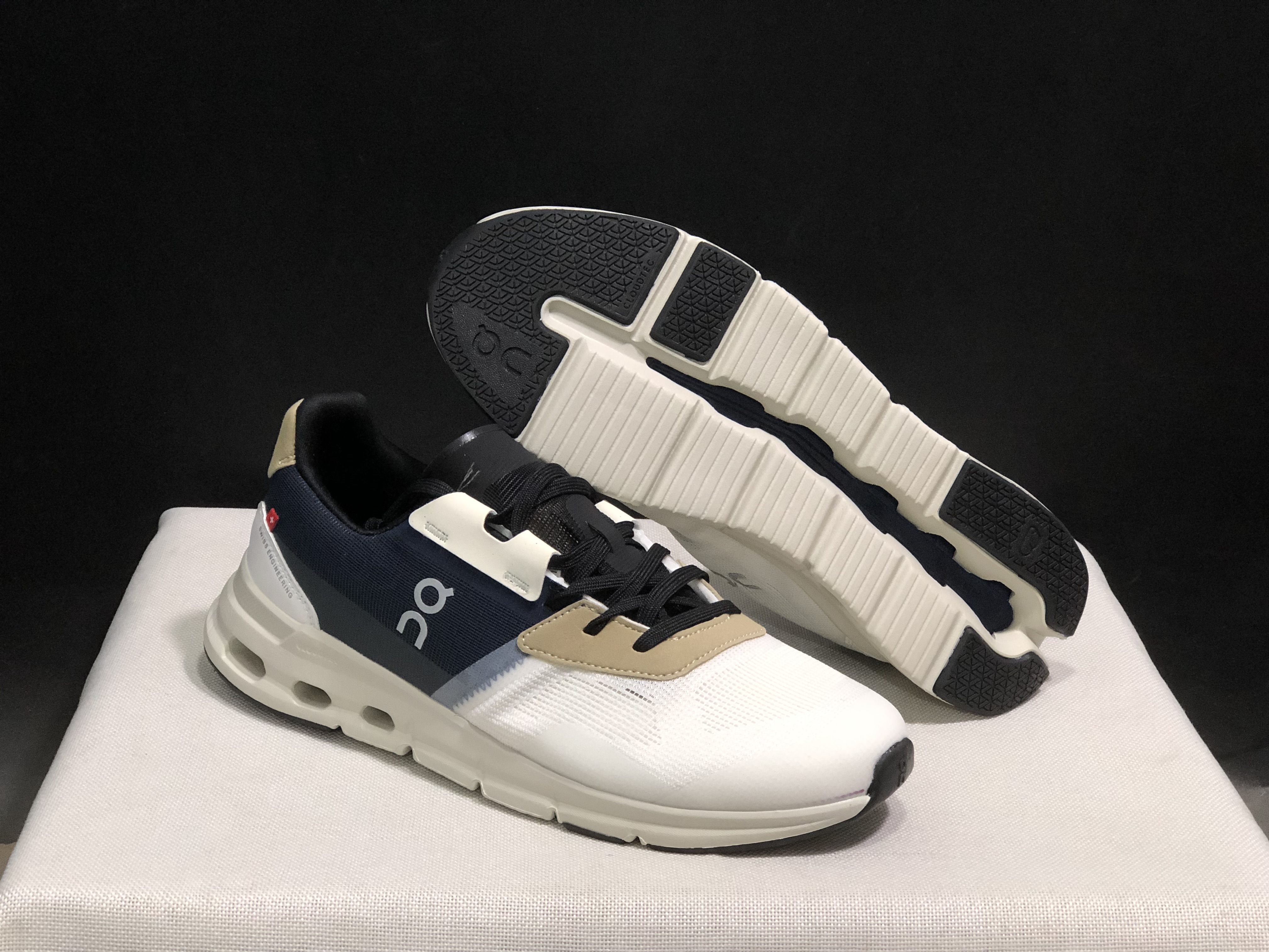 On Running Cloudrift Comfortable And Versatile Sports Casual Shoes Ivory Midnight