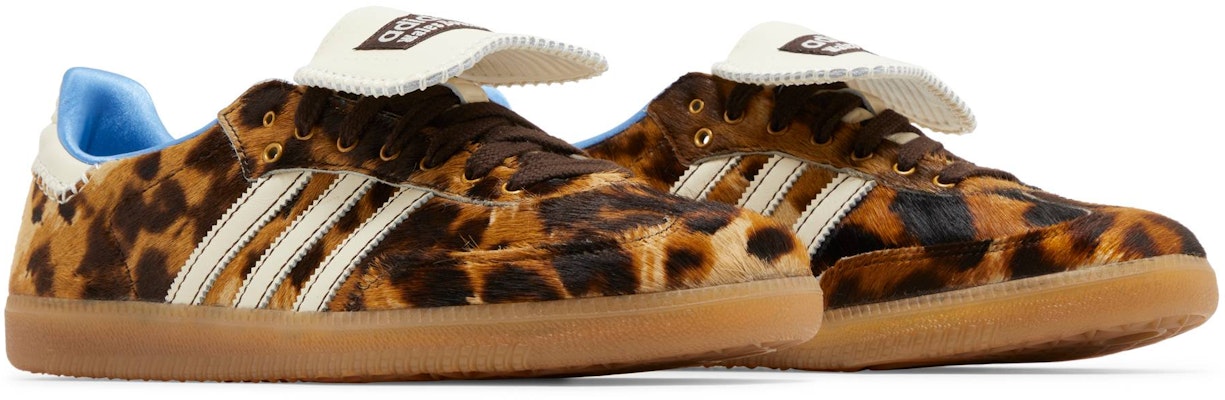 Wales Bonner Adidas Samba Leopard Pony Brown IE0578 Lifestyle Shoes