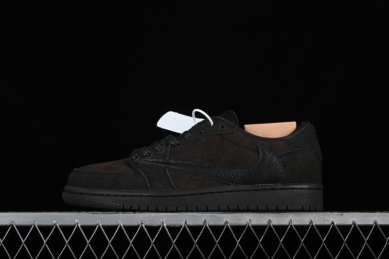 Nike Air Jordan 1 Low OG Travis Scott Dark Mocha Velvet Black Sneakers