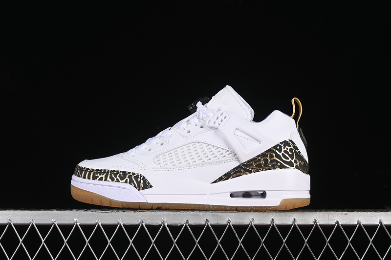 Nike Air Jordan Spizike Low Metallic Gold Black Cement White Sneakers