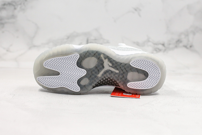 Nike Air Jordan 11 Retro Low White Metallic Silver Sneakers