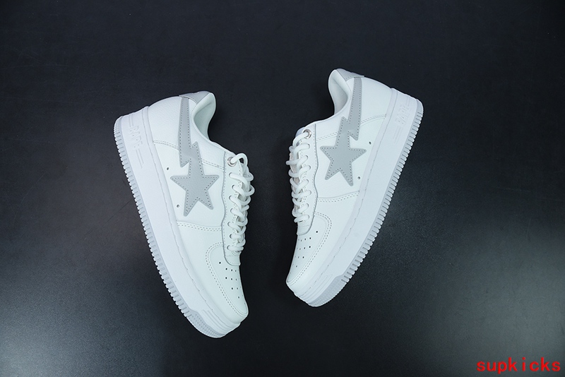 A Bathing Ape Bape Sneaker White Gray