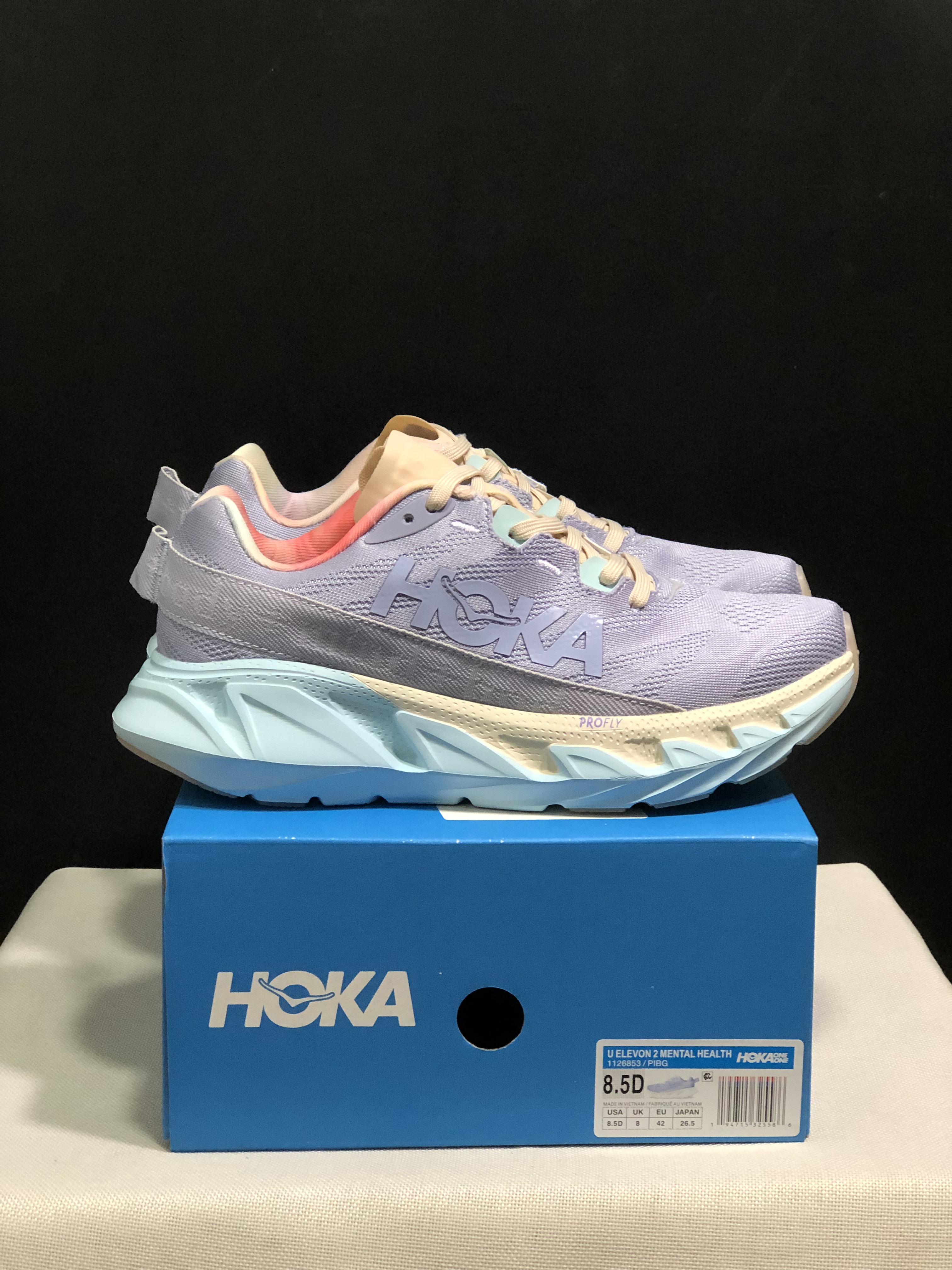 Hoka One One Elevon 2 Anti-slip Wear-resistant Running Shoes Sneakers Light Purple