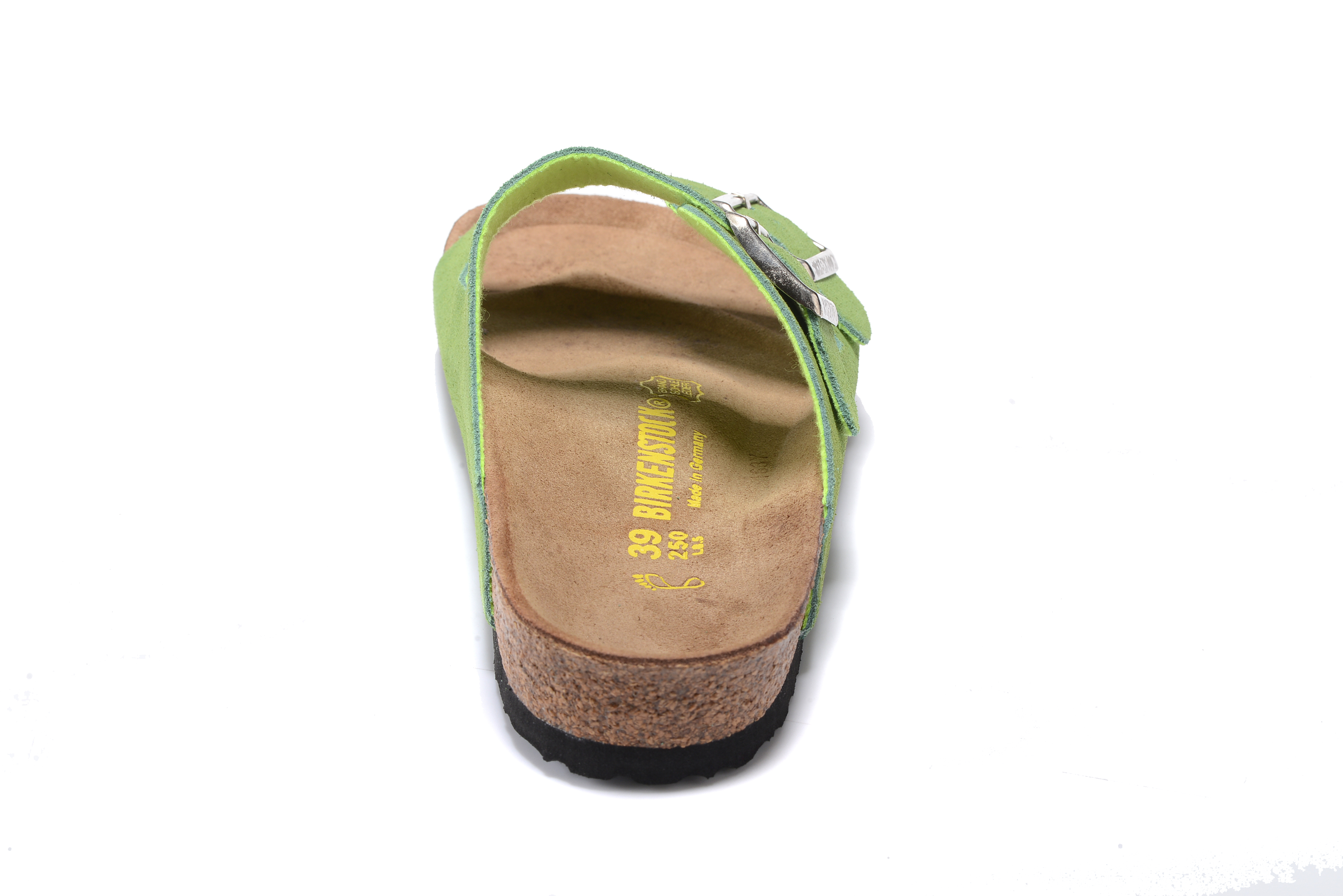Birkenstock Arizona Apple Green Two Buckle Suede Leather Sandal