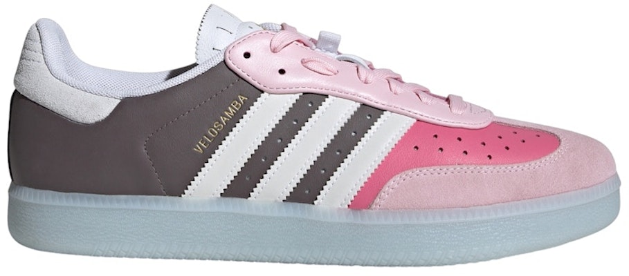 Adidas Velosamba Leather Charcoal Clear Pink IG5538 Lifestyle Shoes