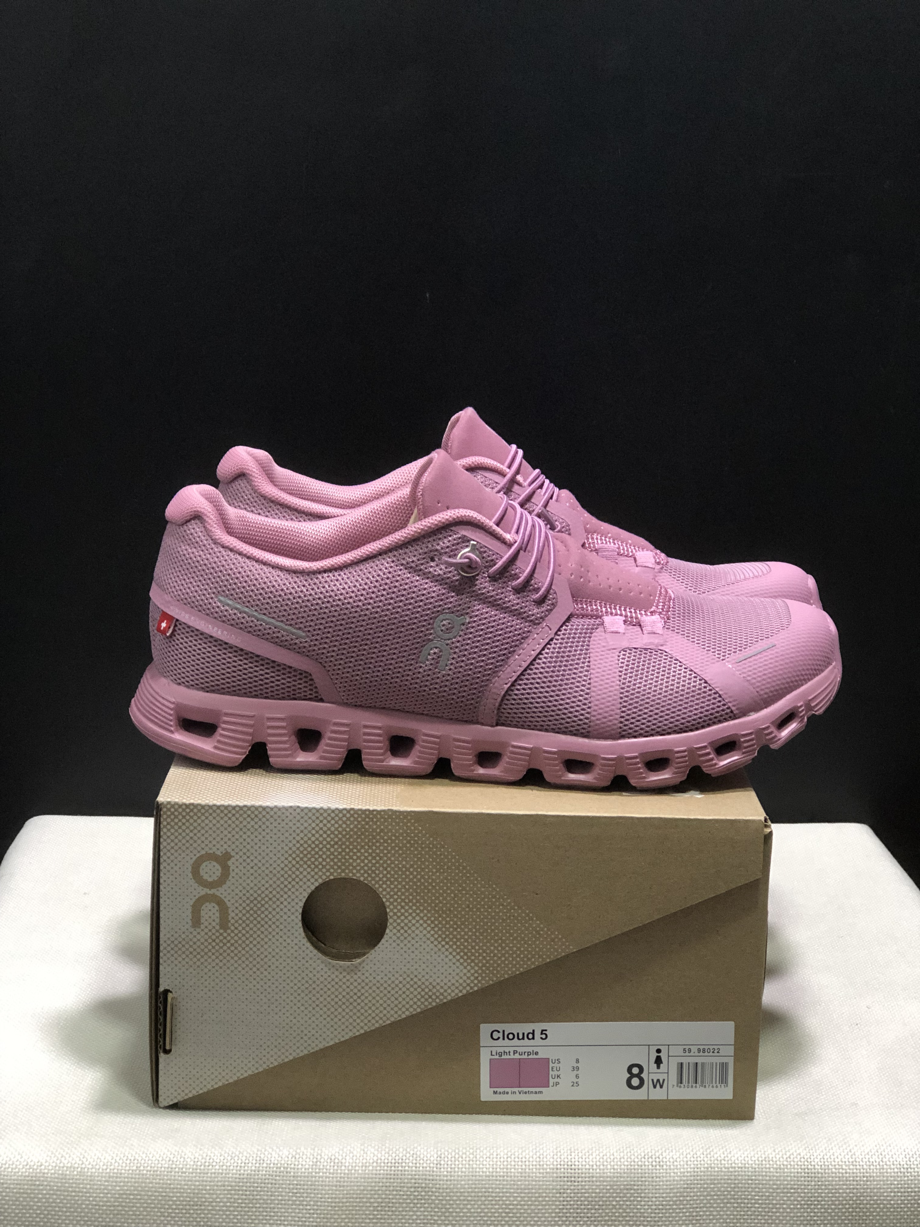 On Running Cloud 5 Lightweight Running Shoes Purplish Red