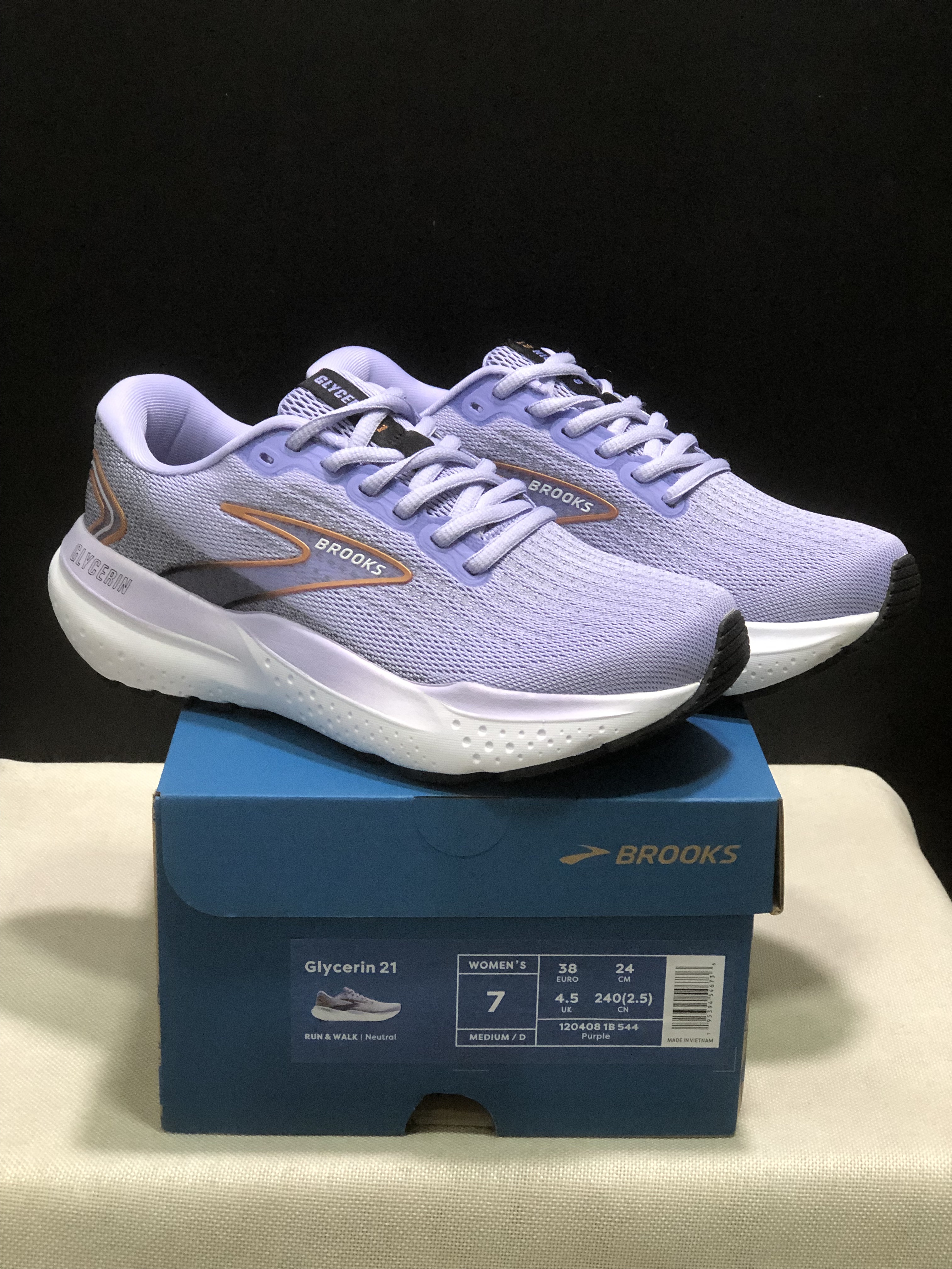 Brooks Glycerin 21 Low-top Casual Running Shoes Purple