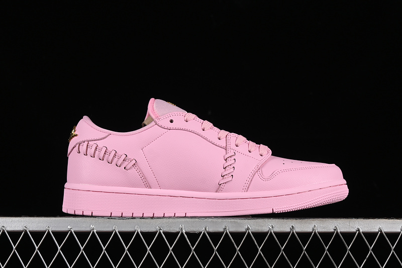 Nike Air Jordan 1 Low Method Of Make Metallic Gold Perfect Pink Sneakers