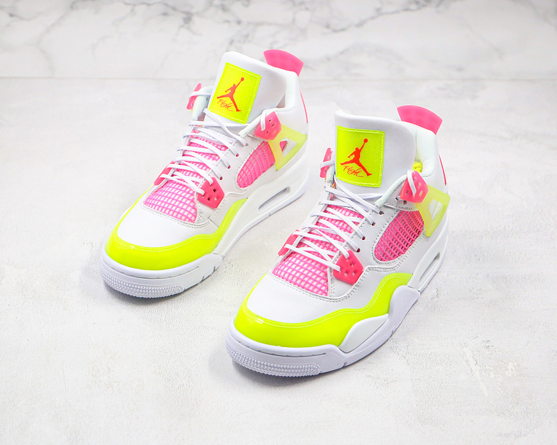 Nike Air Jordan 4 GS Retro Mid Lemon Venom Multicolor Sneakers