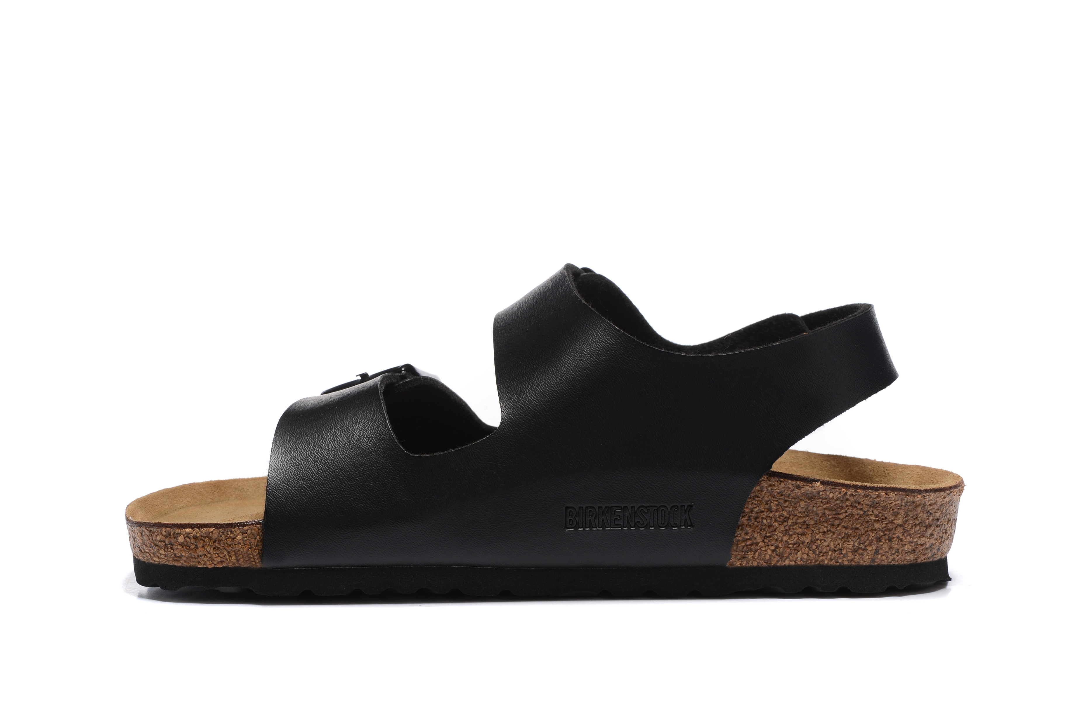Birkenstock Black Matte Double Buckle Strap Sandal