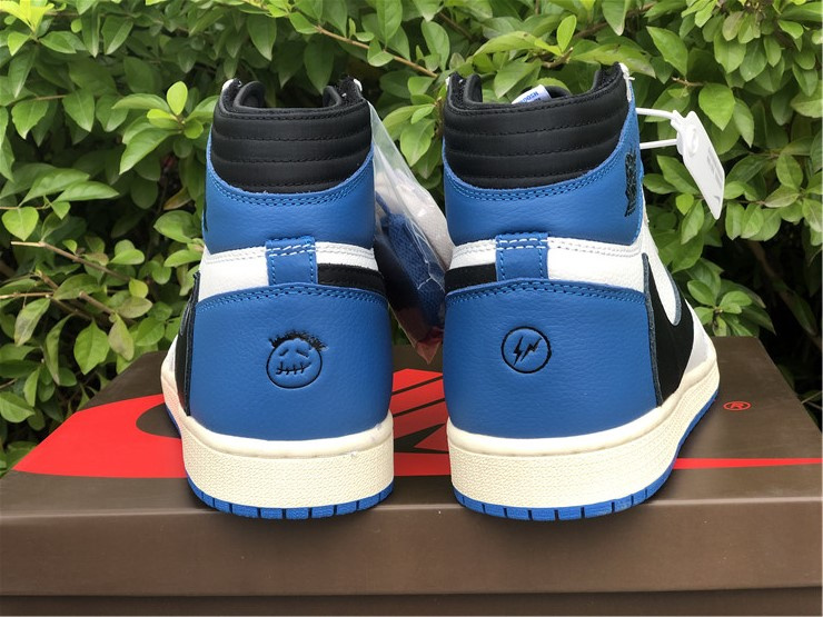 Nike Air Jordan 1 Retro High OG Fragment Travis Scott Sail Blue Sneakers