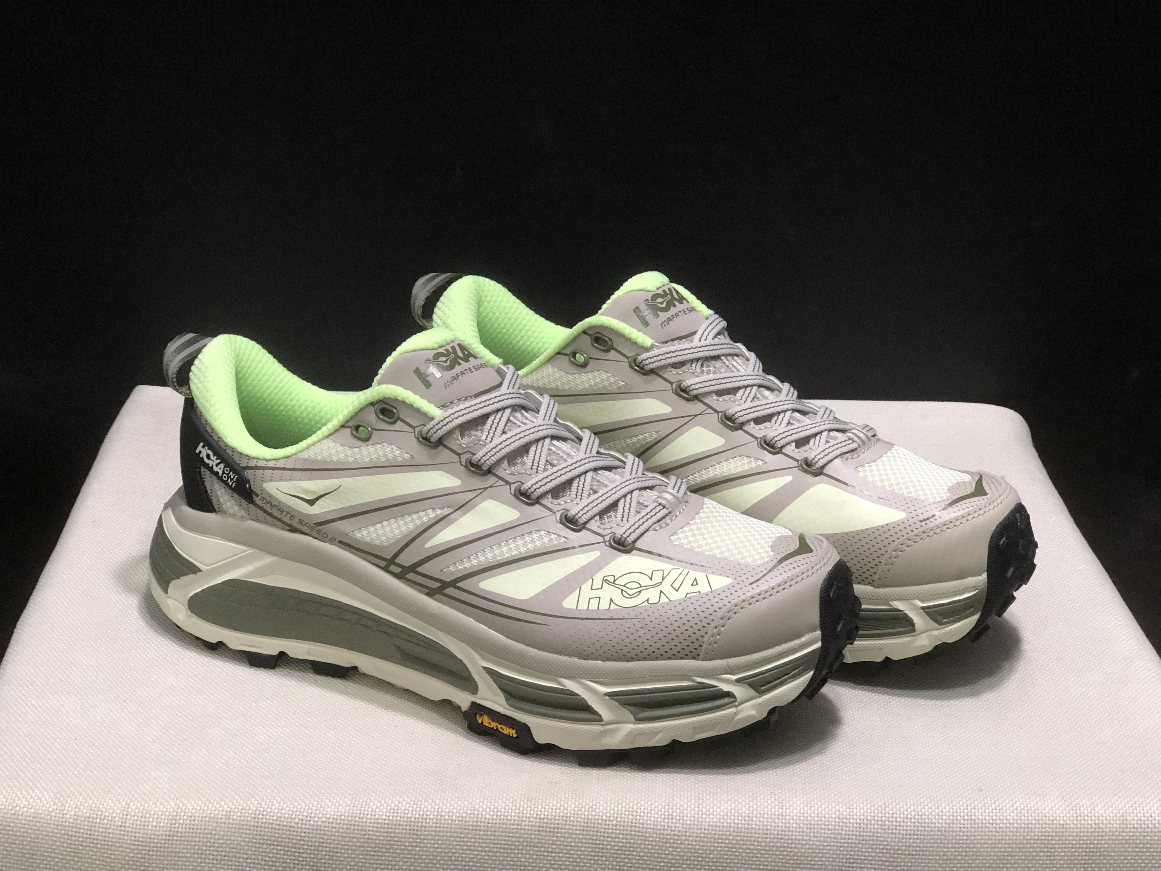 Hoka One One Mafate Speed 2 Mountain Anti-slip Running Shoes Sneakers Gray