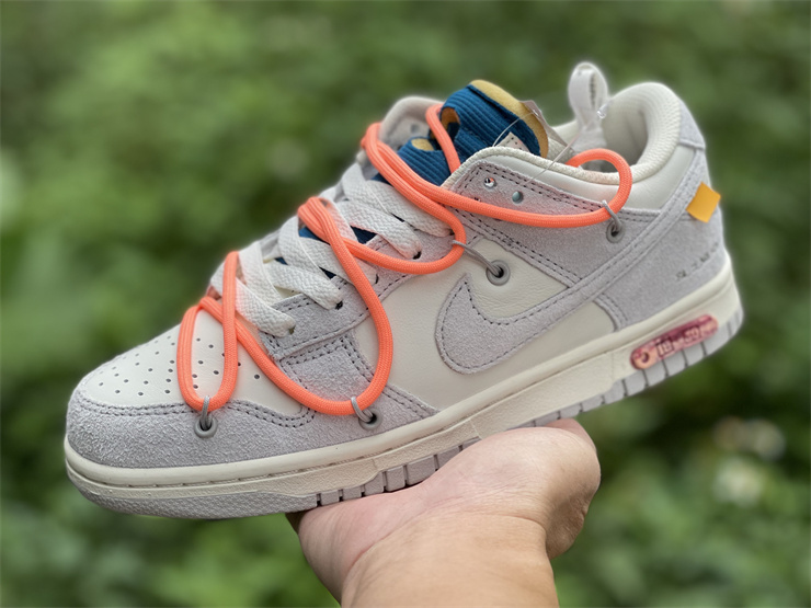 Nike Dunk Low Off-White Lot 19 Of 50 Gray Sneakers