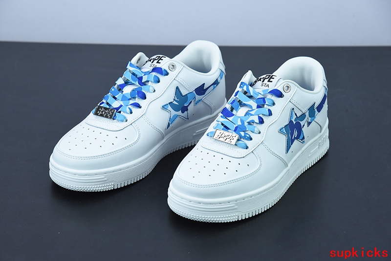 A Bathing Ape Bape Sta Low White ABC Camo Blue (2021)