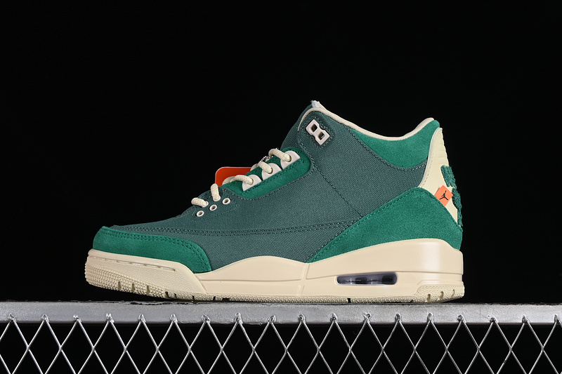 Nina Chanel Abney Nike Air Jordan 3 Retro Bicoastal Malachite Fossil Green Sneakers