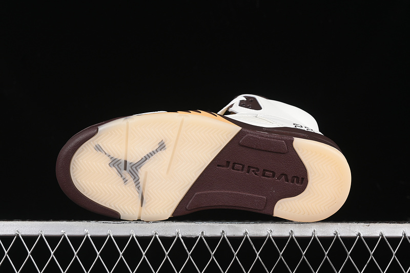 Nike Air Jordan 5 Retro Earth Metallic Gold White Brown Sneakers