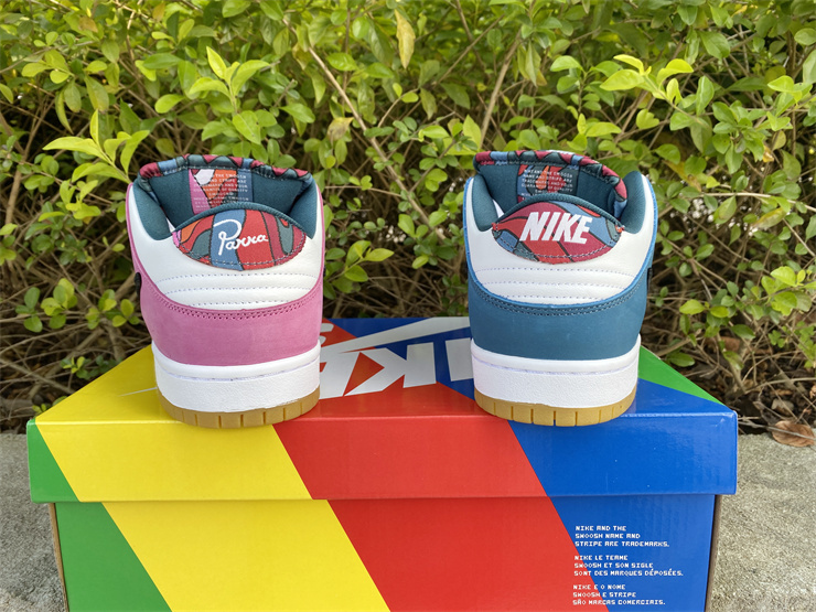 Nike SB Dunk Low Parra Blue Red Mandarin Duck Shoes