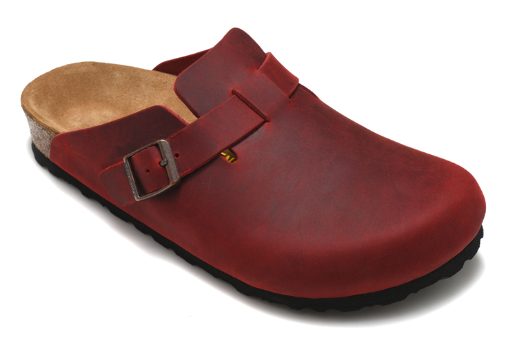 Birkenstock Scarlet Matte Leather Clog Shoes