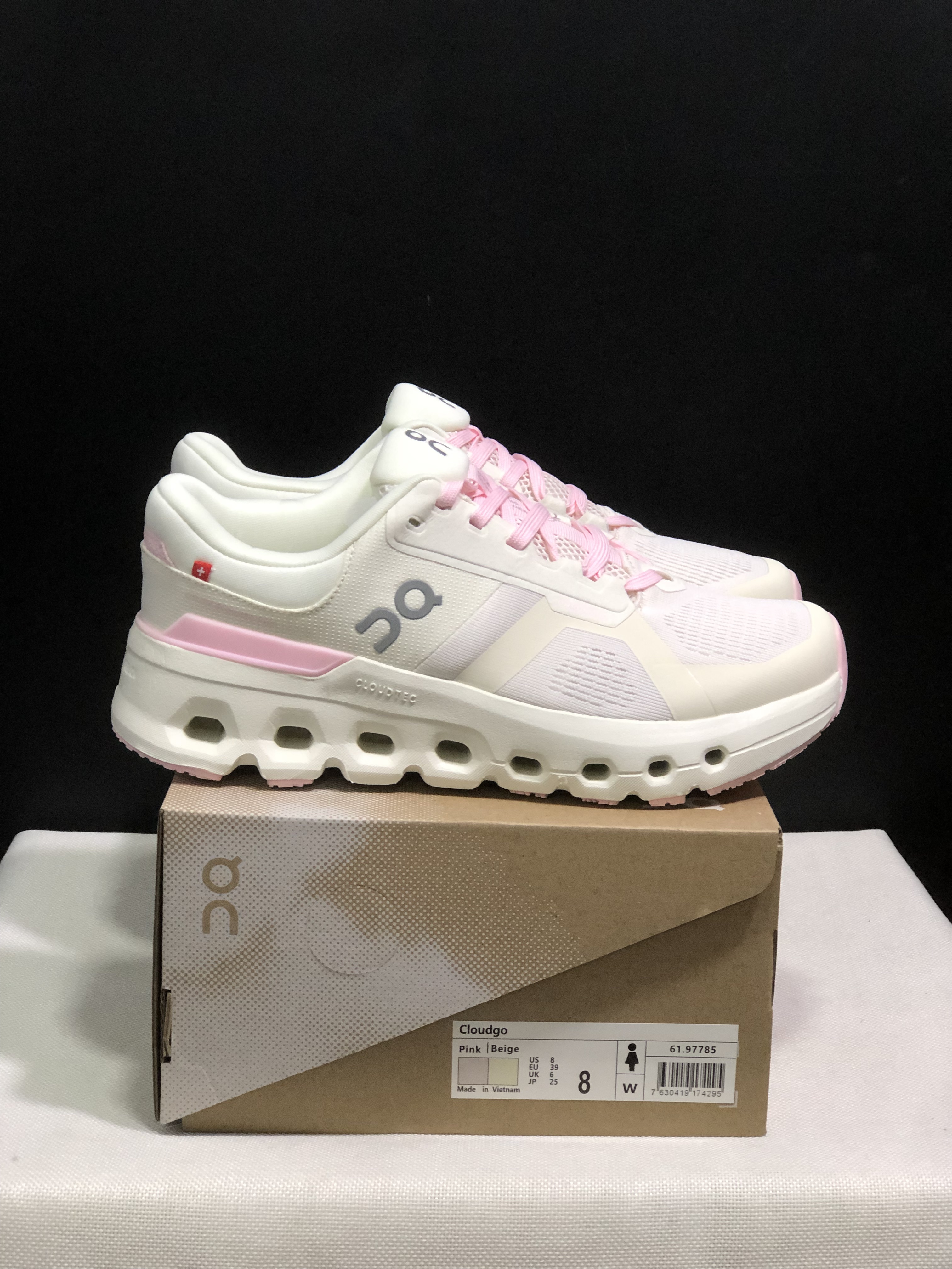 On Running Cloudrunner 2 Mesh Breathable Running Shoes Pink/Beige