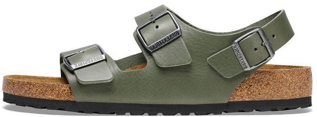 Birkenstock Dark Green Leather Comfort 1025471 Fashion Sandals