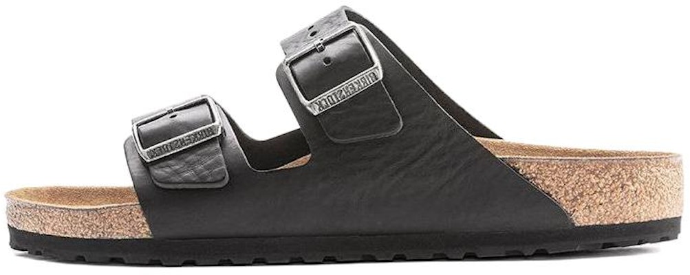 Birkenstock Arizona 1023115 Grip Vintage Wood Black Leather Sandals